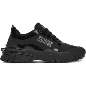 Resim Versace Erkek Yuvarlak Hafif Sert Burun Yumuşak Kalın Taban Siyah Sneaker 79YA3SIBZSC91-899 