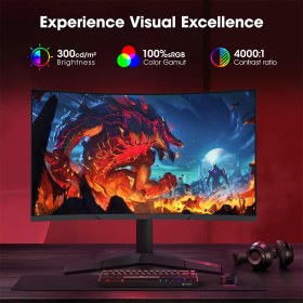 Resim Koorui 27" 27E6QCA 180Hz 1ms Va Qhd Curved Gaming Monitör 