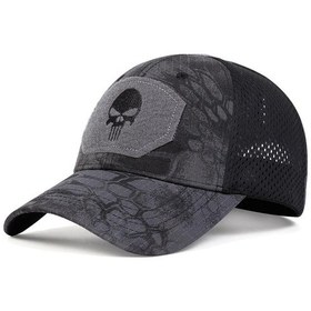 Resim Tunıca Kafatası Taktik Askeri Airsoft Şapka - Ayarlanabilir Nefes Güneşlik, Kamyon Şoförü, Avcılık, Yürüyüşmavistandarterkek Mavi 