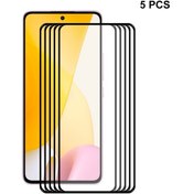 Resim Xiaomi 12 Lite İçin 5 Adet Enkay Tam Tutkal 0.26mm 9h 2.5d Temperli Cam Tam Film 