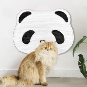 Resim AyrStore Desenli Kedi Tırmalama Tahtası - Yapışkanlı, Duvar/Kapı/Mobilya Uyumlu (Panda) 