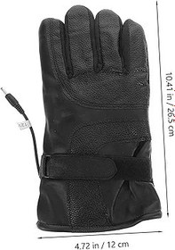 Resim GLEAVI 1çift Elektrikli Motosiklet İçin Isıtmalı Eldivenler Kış Aylarında Soğuk Hava İçin Termal Eldivenler Unisex Tasarım Pu Malzeme Tam El Isıtma Uygun 