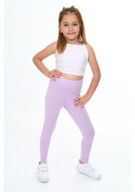 Resim Toontoy Kids Toontoy Kız Çocuk Kirpi Baskılı Tayt Lila 