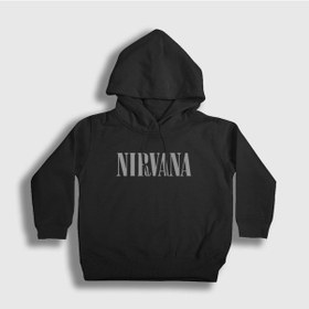 Resim Presmono Unisex Çocuk Gray Nirvana Kapüşonlu Sweatshirt 