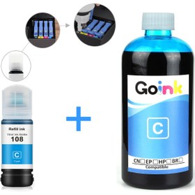 Resim Goink EPSON 108 Mavi Mürekkep 500 ml + 70 ml (Muadil) 