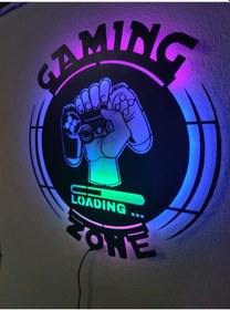 Resim Gaming Zone Led Işıklı Dekoratif Tablo 