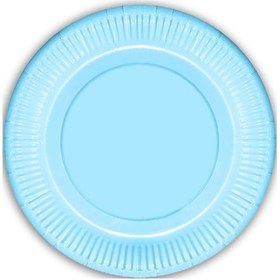 Resim Makaron Karton Tabak. 23 CM x 8 Adet - Mavi 