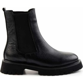 Resim Siyah Leather Kadın Bot & Bootie K02044001145 Siyah 