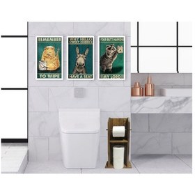 Resim Bk Home Doğal Masif Ahşap Tuvalet Kağıtlığı Ve Dekoratif 3’Lü Ahş (551051930) 
