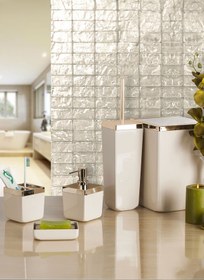 Resim Prima Nova Toskana Banyo Seti / Bej-Altın Çerçeve 