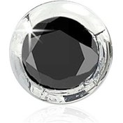 Resim Siyah Pırlanta Erkek Küpesi - 0.20 Karat 18 Ayar N11.91 