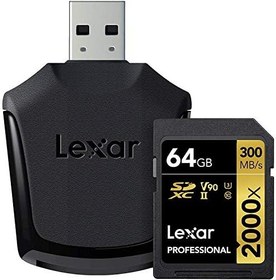 Resim Lexar 64GB 2000x Professional SDXC RDR UII 