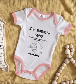Resim Bitmeyenkartus Bk Kids Kişiye Özel Pembe Bebek Body Zıbın - Model 27 Çok Renkli 