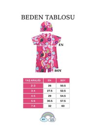 Resim My Kids Wear Kız Çocuk Boneli Fermuarlı Plaj Mayosu 2-8 Yaş 12558 Pembe 