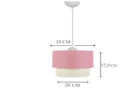 Resim EVLİGHT DEKO PASTA 25'LİK PEMBE BEYAZ SARKIT AVİZE 