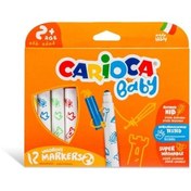 Resim Carioca Jumbo Yıkanabilir Keçeli Boya Kalemi 2+ Yaş 12 Adet 