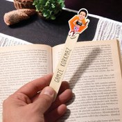 Resim Koşucu Kadın Karikatürlü Çubuk Kitap Ayracı 