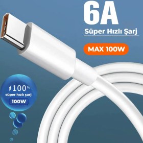Resim ScHitec Nothing Phone (1) 6A 100W Type-C to Type-C 3Metre Süper Hızlı Data ve Şarj Kablosu 