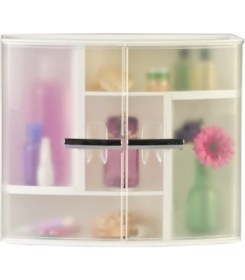 Resim Hype Store M-09416 Şeffaf Naturel Banyo Ecza Dolabı 