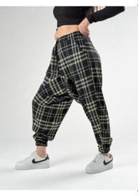 Resim Cocopelli Yeşil Ekose Kadın Spor Şalvar Coc2770 Yeşil 