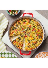 Resim Lava Döküm Yuvarlak Rosto ve Fırın Tepsisi Edition Serisi Döküm Demir Yekpare Çift Kulplu Çap(Ø)30cm 