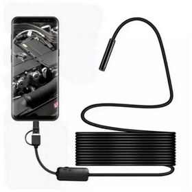 Resim Light up Endoskop Yılan Video Kamera Led’li 10 Metre 7 Mm Sert Kablo 