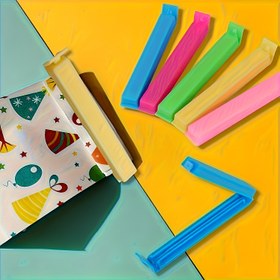 Resim Plastik Gıda Poşeti Klipsleri, Tazeliktirici ve Mutfak Saklama Aksesuarları için Yeniden Kullanılabilir Kapama Klipsleri 