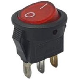 Resim Electroon Mini Işıklı Yuvarlak Anahtar 16Mm 3Pin - 30Adet 