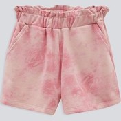 Resim Kıds Gırl Batik Desenli Nakışlı Şort Pembe 