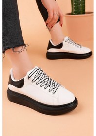 Resim Luis A Costa Lc107 Beyaz Arka Siyah St Bağcıklı Kadın Ayakkabı Renkli 