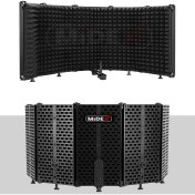 Resim Midex PF-43 Mikrofon Ses Yalıtım İzolasyon Paneli 5 Bölümlü Ayaklı (69x26 cm) 