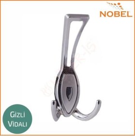 Resim Nobel Portmanto Vestiyer Mobilya Dolap Duvar Askısı Zeplin Port Gizli Vidalı Büyük Tip Askılık 
