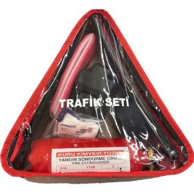 Resim Seti ve Kuru Kimyevi Tozlu%40 Map Abc Araç Yangın Söndürme Tüpü 1 kg 