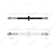 Resim SVAC 100128 Ön Fren Hortumu Octavia 96-03 -Toledo II 99-04-Leon 99-05-Audi A396-03-Golf IV 97-05-Bora 98-05 