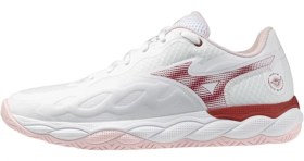 Resim Mizuno Wave Enforce Court AC Kadın Tenis Ayakkabısı Beyaz / Kırmızı 