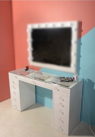 Resim Platto Creative Works Milano 13 Çekmeceli Makyaj Masası (140cm) 