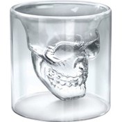 Resim Reedark Kafatası Şekilli Lüks Kokteyl Bardağı - Çift Katmanlı Barlar İçin Özel Tasarım 