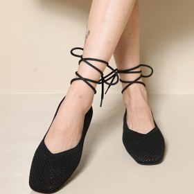 Resim Kadınların Düz Renk Ağ Flats, Çapraz Kayışlar Hafif Yumuşak Taban Yürüyüş Ayakkabıları, Düşük-top Nefes Alabilen Ayakkabılar 