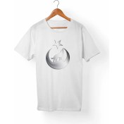 Resim Alfa Ay Yıldız Türk-Bozkurt Çocuk Beyaz Tişört 