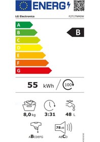 Resim LG F2t1tnm0w 8 Kg 1200 Devir Beyaz Çamaşır Makinesi 