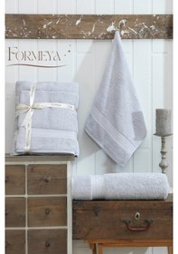 Resim Formeya 2'li Battal Boy Banyo Havlu Seti Açik Gri 