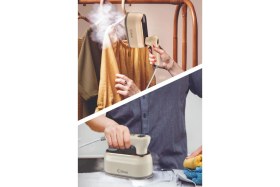 Resim Kiwi KSI-646 1000 Watt 2'si 1 Arada Buharlı Ütü & Dikey Ütü Kırışık Giderici Portatif Bej 