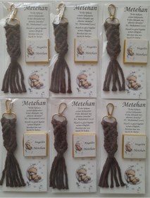 Resim 50 Adet Çikolatalı Makrome Anahtarlık Bebek Mevlüt Sünnet Hatıras Kahverengi 