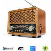 Resim Royal Trend Nostalji Eskitme Radyo Güneş Panelli,Üç Bant Özellikli Nostaljik Radyo 
