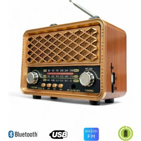 Resim Royal Trend Nostalji Eskitme Radyo Güneş Panelli,Üç Bant Özellikli Nostaljik Radyo 