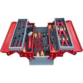 Resim İzeltaş 8420 Elektrikçi Takım Çantası 5 Gözlü 45 Parça – 8420005046 