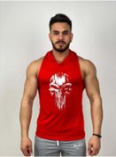 Resim Black İstanbul Black - Punisher - Tank Top Gym Kapşonlu Hoodie Sporcu Atleti 