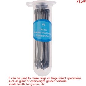 Resim Mingjin Shop 1 No.7 Tarzı Böcek Ecimen Iğne Paslanmaz Çelik Okul Laboratuvarı Için Plastik Kutu ile Entomoloji Vücut Diseksiyon Böcek Iğnesi (Yurt Dışından) 
