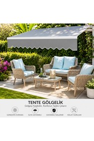 Resim Evinizin Atölyesi Polyester Tente Açık Gri 200x150 cm 