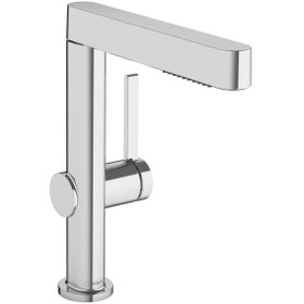 Resim Hansgrohe Finoris Tek Kollu Lavabo Bataryası Çekilebilir Baslık 2 Jet ve Bas-Aç Gider Seti Krom 76063000 